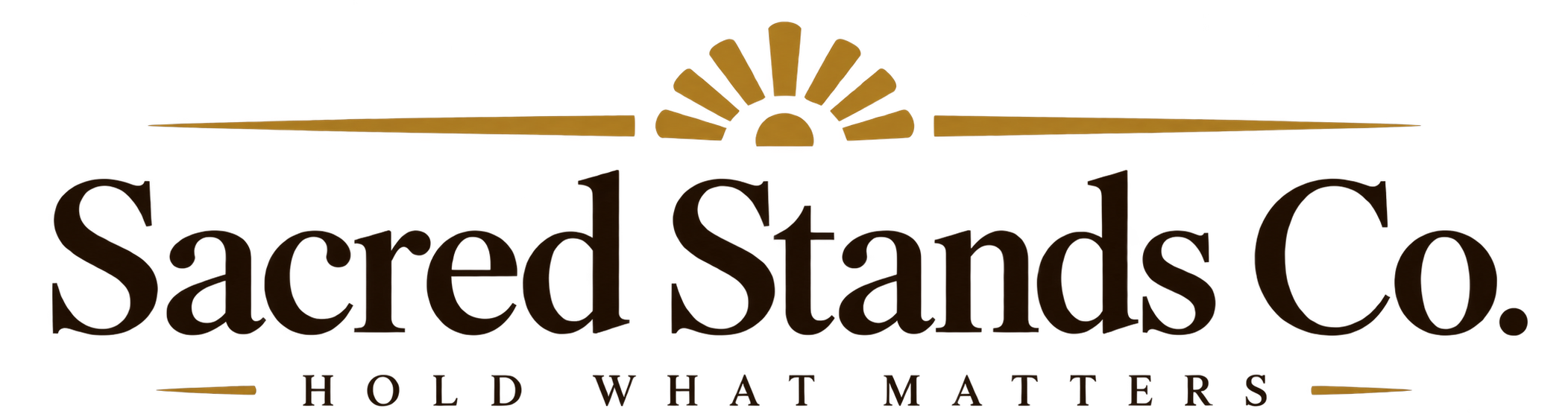 Sacred Stands Co. – Hold What Matters Sacred Stands Co. logo with the tagline Hold What Matters